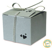 Gift Box Heart Pearl Silver (pack 5pcs) - Gift Boxes / Bags